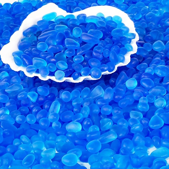 QEQEKAKA Sea Glass Stones for Crafts About 0.5LB Glass Pebbles Gemstones Bulk - Image 6