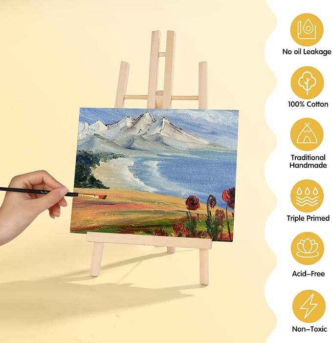 ESRICH Canvases for Painting 8x10, 160 Pack Canvas Boards for Painting Cotton - Image 3