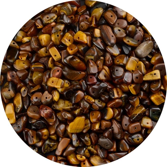 Natural Chip Stone Beads Tiger Eye 5-8mm About 400 Pieces Irregular Gemstones by Cmidy