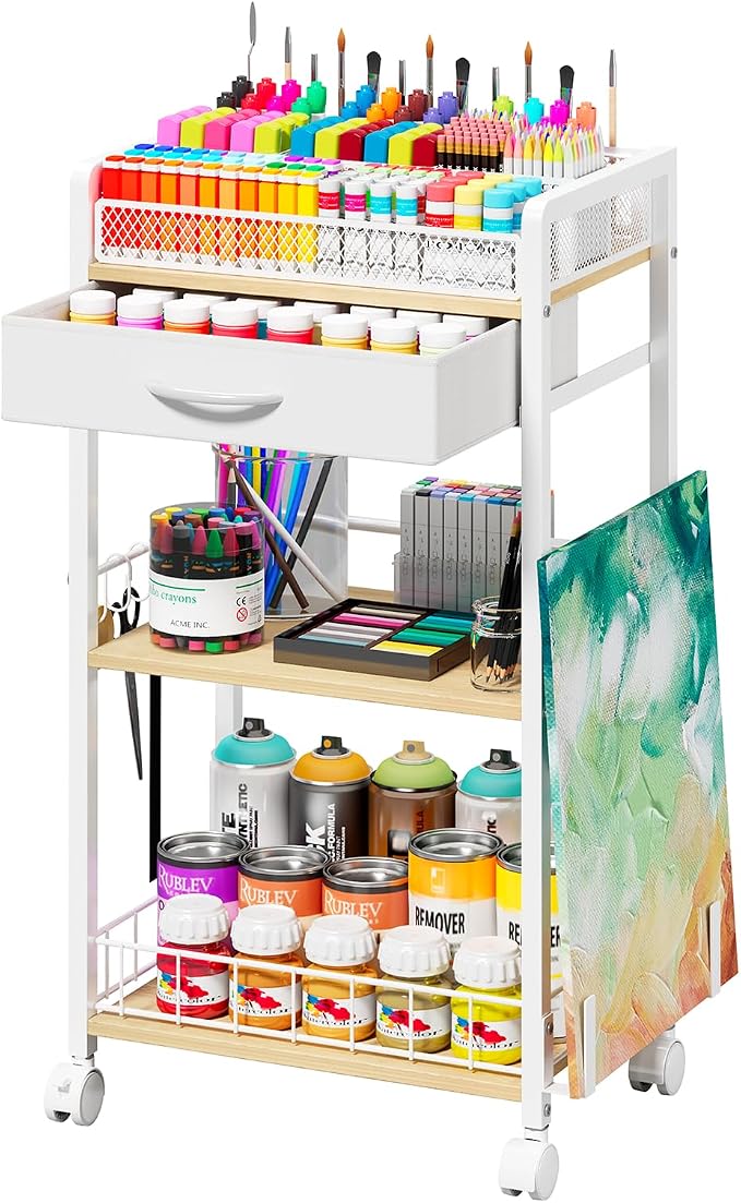 Homsorout 3 Tier Rolling Cart by Homsorout