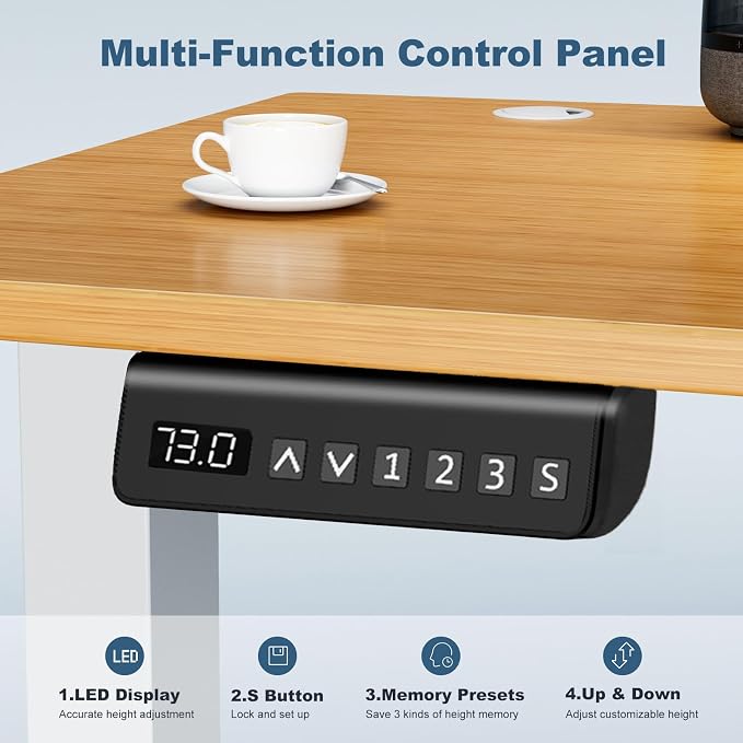 DUMOS 40 Inch Electric Standing Desk Height Adjustable, Sit to Stand Up - Image 6