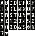 YEAJON 2 Inch Letter Stencils Symbol Numbers Craft Stencils, Chalkboard by YEAJON