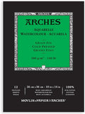 Arches Aquarelle Watercolor Paper Pad, Cold Pressed, 140lb/300gsm, 12 Sheet by ARCHES