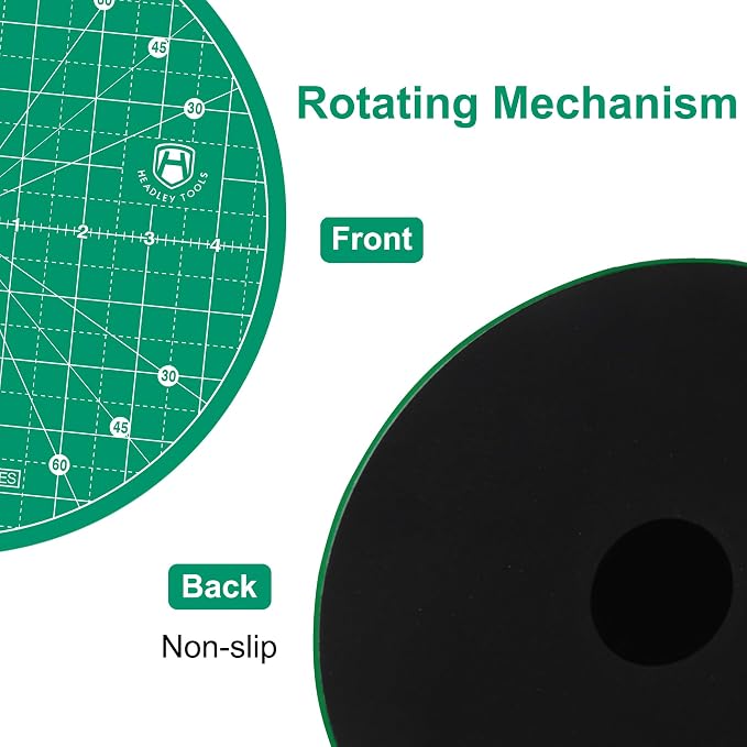 Headley Tools 10"x10" Round Rotating Cutting Mat, Self Healing Mat - Image 6