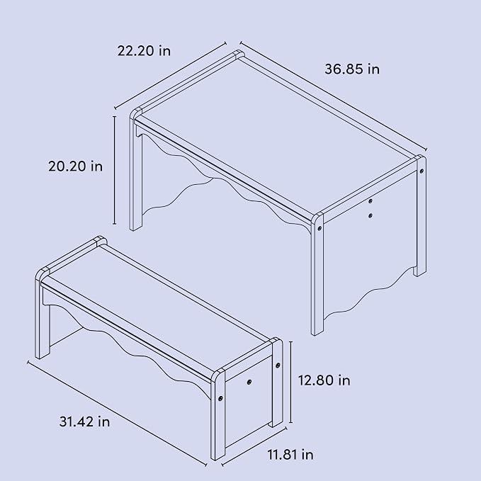 Storkcraft Casablanca Montessori Indoor Kids Table & Bench Set – Premium Kids - Image 8