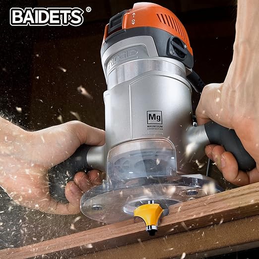 Router Bits Set 1/4 Inch Shank - BAIDETS 12 Pieces 1/4" Tungsten Carbide Router Bits, Woodwork Tools