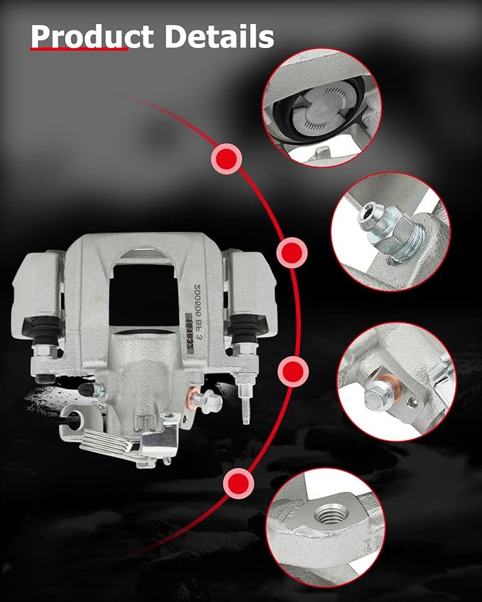 cciyu Rear Left Brake Caliper Assembly w/Bracket 18B5299 2011 2012 2013 2014 For Ford For Edge,2011 2012 2013 2014 2015 For Lincoln For MKX