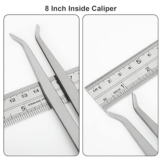 Acrux7 3Pcs 8 Inch Long Spring Caliper Set, Carbon Steel Outside Divider Caliper Compass, Calipers Measuring Tool for Wood Turning Lathe Projects