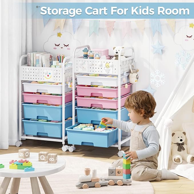 4 Drawer Rolling Storage Cart - Image 8