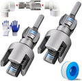 Integrated Internal & External Pipe Threading Tool, Pipe Thread Cutting Tool, Electric Drill Compatible 2 In 1 PVC Pipe Threader Kit, 1/2" 3/4" PVC Thread Maker Tool for Water Pipes (2 Pcs 3/4’’)