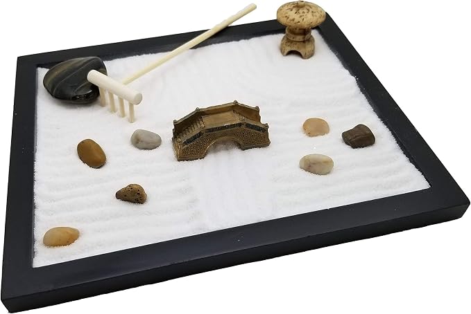 Zen Sand Garden for Desk with Rake, Rocks and Figures - Image 8