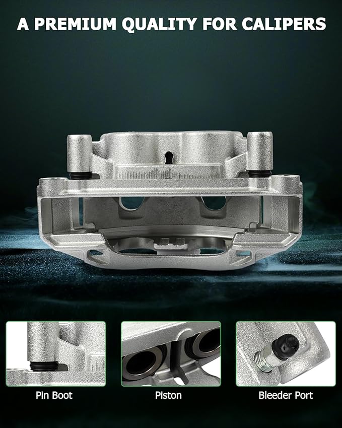 SCITOO Front Brake Calipers With Bracket 18B5303 18B5302 Compatible For Chevy Silverado 2500 HD/Silverado 3500 HD, For Chevy Suburban 3500 HD 16-17, For GMC Sierra 2500 HD/Sierra 3500 HD 11-17