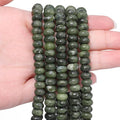 Songxi 5x8mm Natural Southern Jade Stone Rondelle Beads, Gemstone by SongXi