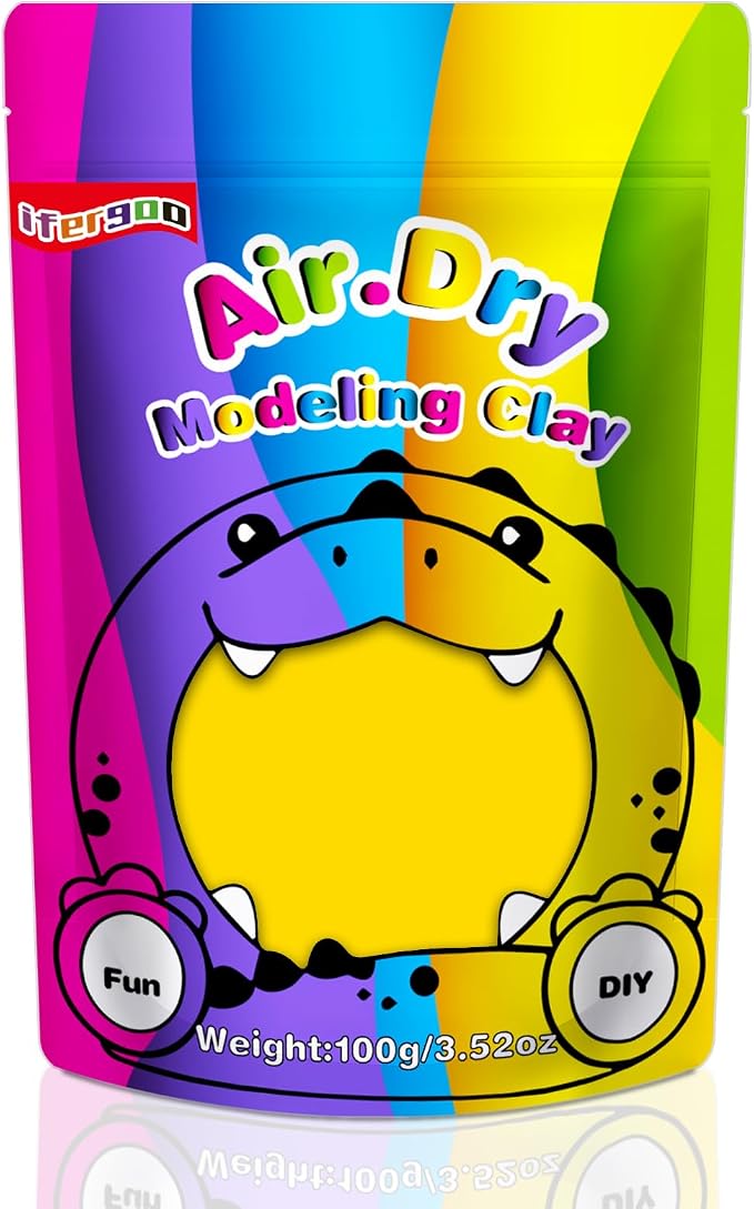 ifergoo Yellow Air Dry Clay, DIY Creative Modeling Clay by iFergoo
