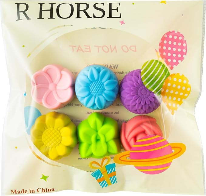 R HORSE 42Pcs Extra Large Silicone Molds, 3 x 1.2 inch Jumbo Cupcake Multi - Image 6