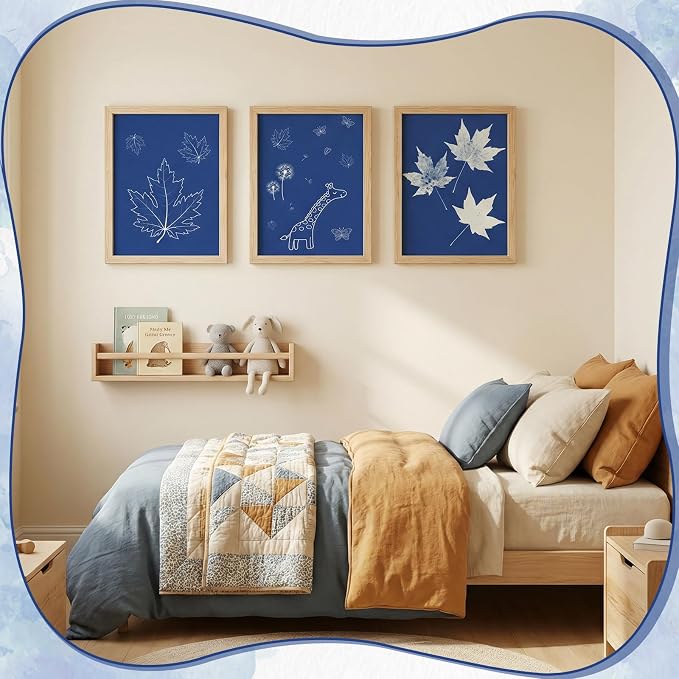 Cyanotype Kit with 50 Sheets Sun Print Paper & Acrylic Panel, Solar Printing - Image 7