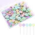Elisel 200 pcs Multicolor Straight Pins Straight Quilting Pins Craft by Elisel