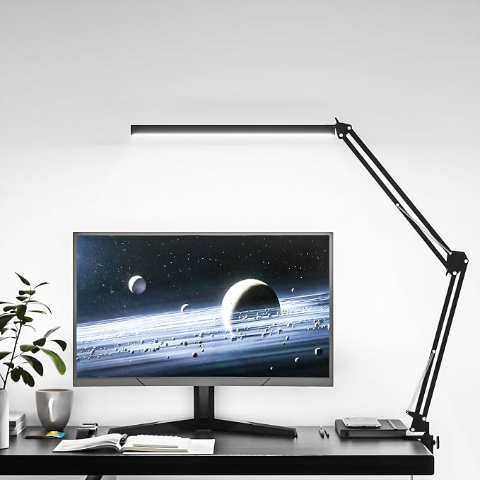 LED Desk Lamp, Manicure Table Lamp, Eye-Caring Drafting Light, Dimmable Office by BZBRLZ