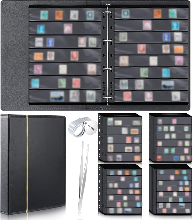 Stamp Collecting Album Binder Kit by Lewtemi