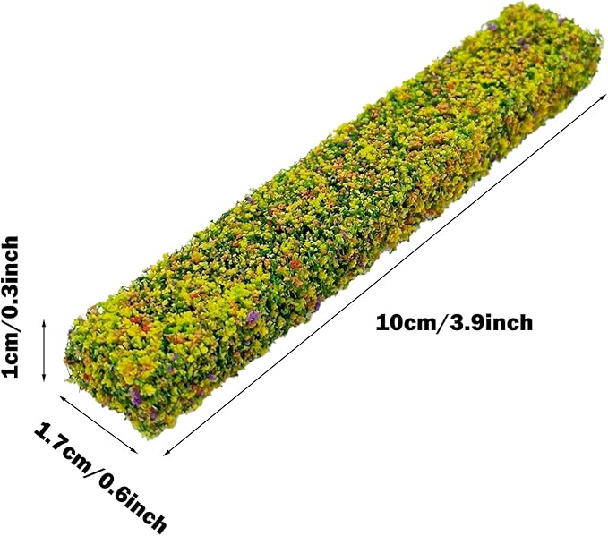 Woohome 7 Color Miniature Shrub Strips Static Grass Tuft Static Shrub - Image 6