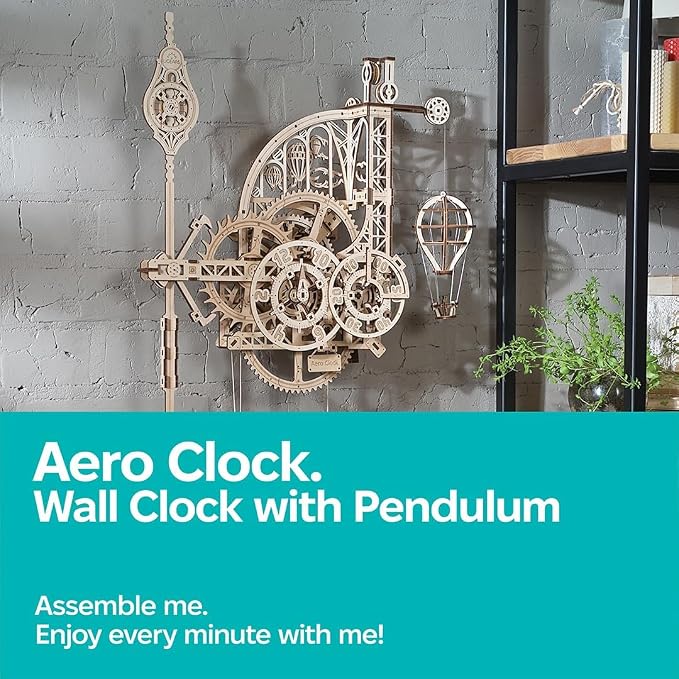 UGEARS Aero Clock Wooden 3D Puzzles - Image 2