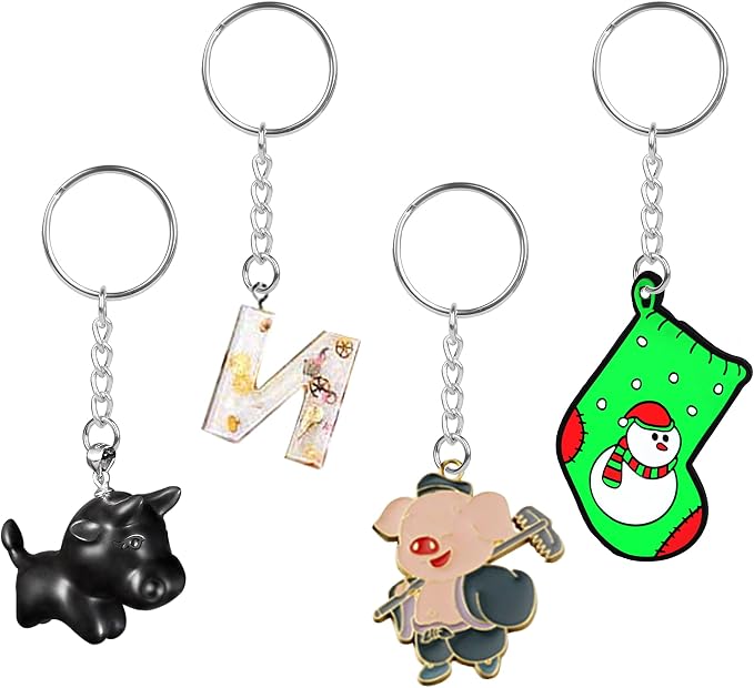 150PCS Sliver Keychain Rings Kit - Image 4