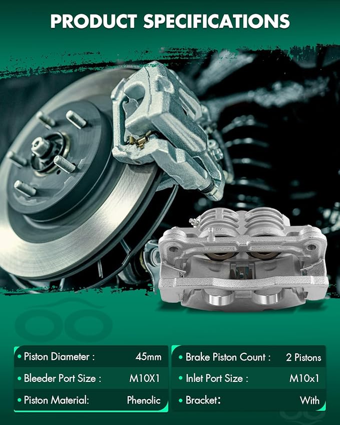 SCITOO 18B4798 Front Left Brake Caliper w/Bracket For Buick For Rainier,For Chevrolet For SSR/For Trailblazer,For GMC For Envoy XL,For Isuzu For Ascender,For Saab For 9-7x