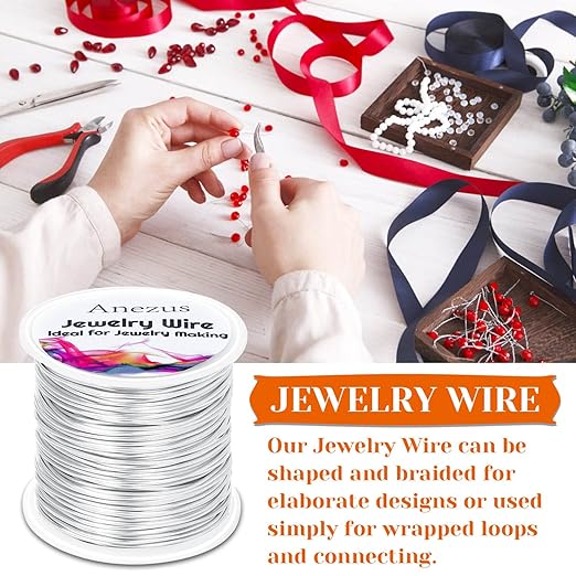 anezus 20 Gauge Jewelry Wire, 28 Yards Craft Wire Tarnish Resistant Copper - Image 4