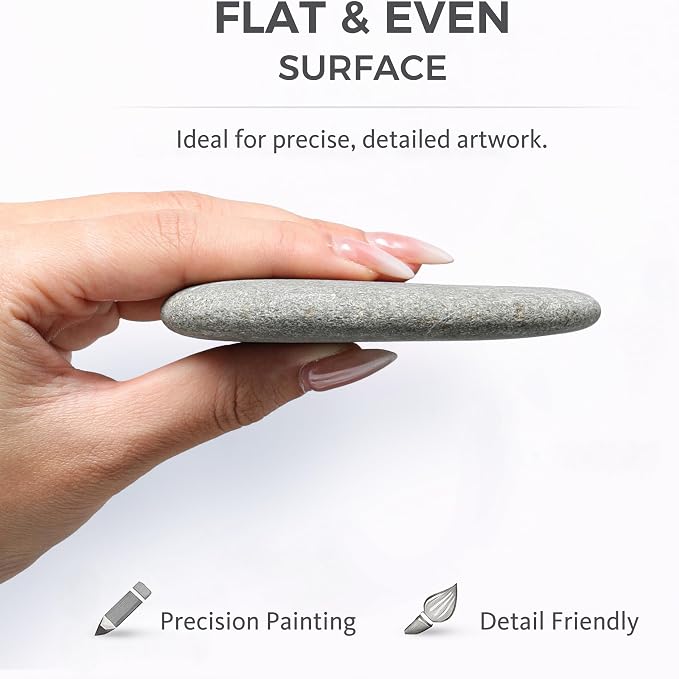 ROCART 36 PCS Large 3.35-4.15" Smooth Natural River Rocks - Image 3