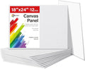 Simetufy 18x24inch 12Pcs Large Flat Canvas Boards Panels by Simetufy