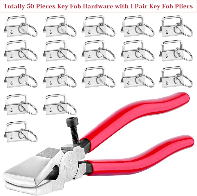 Key Fob Hardware Set, Shynek 50PCS Lanyard Key Fob Hardware 1 Inch - Image 4