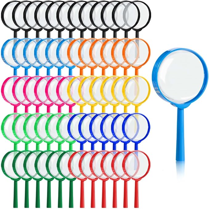SenseYo 60 PCS Magnifying Glass 5X Mini Kids Magnifying Glass by SenseYo
