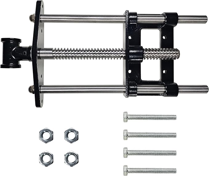 HFS(R) 9 Inch Woodworking Bench Vise, Heavy Duty Front Screw Vise for Workbench Chrome plating Leg Vise Hardware Woodworking with Mounting Screws