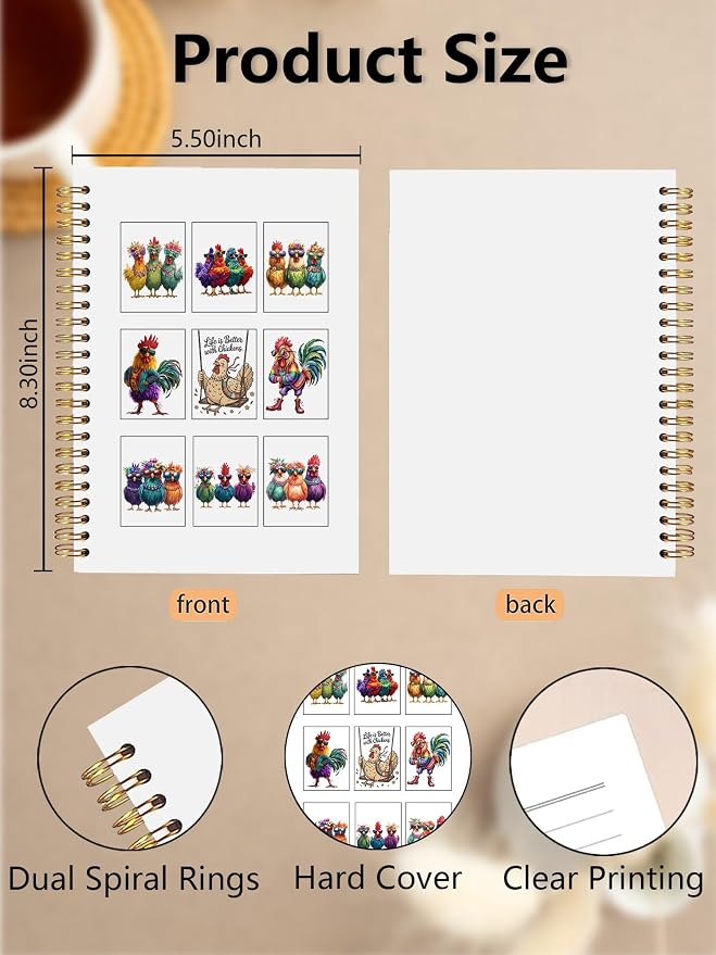 BitKan Funny Chickens Spiral Notebooks - Image 2