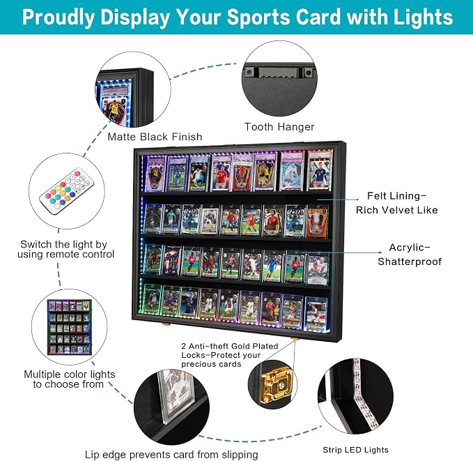 VERANI LED Baseball Card Display Case - Image 3
