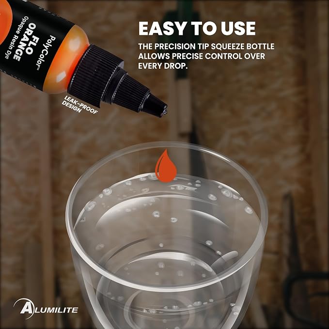 Alumilite Liquid Dye Flo Orange 1 Oz, Highly Concentrated Dye - Image 5