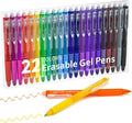 Lineon Erasable Gel Pens, 22 Colors Retractable Erasable Pens Clicker by ShuttleArt