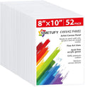 Simetufy Canvas Boards for Painting 52 Pack 8 x 10 Inch Blank Flat Canvas by Simetufy