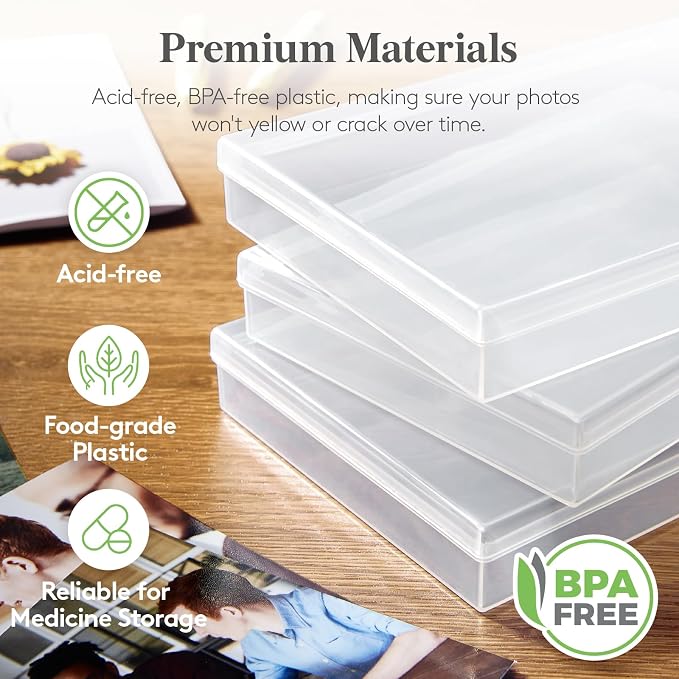 Lifewit 16 Pcs Photo Storage Box, Photo Albums 4x6 Pictures, Acid-Free - Image 5