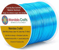 Mandala Crafts 18 Gauge Vivid Sky Blue Anodized Aluminum Craft Wire, 100 FT | by MandalaCrafts