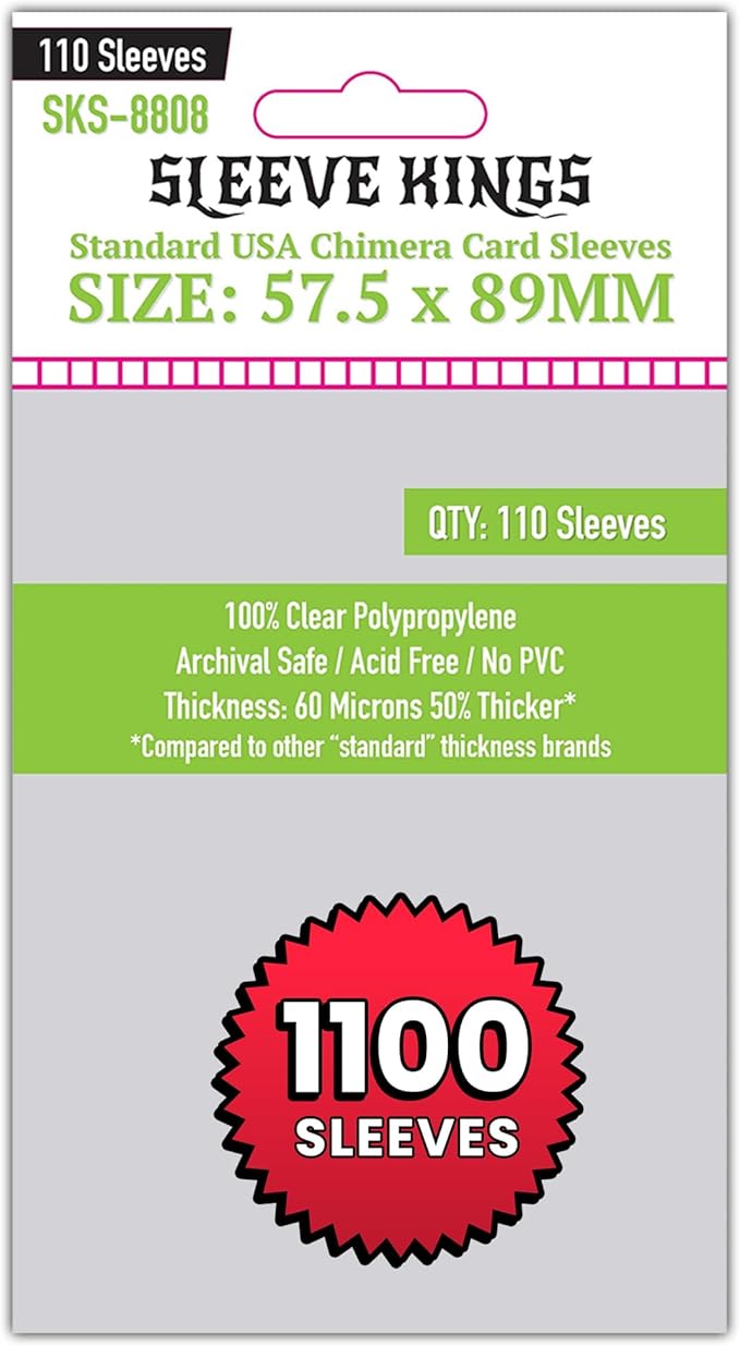Sleeve Kings Standard USA Chimera Card Sleeves 57.5 X 89 mm by SleeveKings