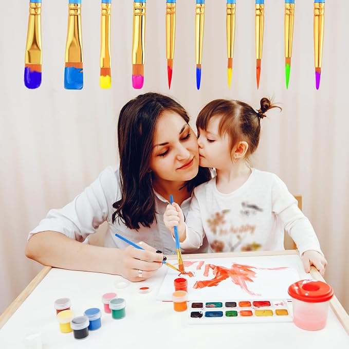 AROIC Acrylic Paint Brush Set, Artist Craft Paint Brushes Supplies, Kid Adult - Image 6
