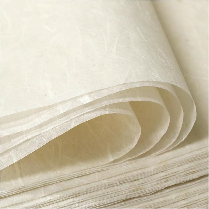 50/100 Sheets FIVEIZERO A4 Mulberry Paper Sheets Natural Fiber Rice Papers by FIVEIZERO