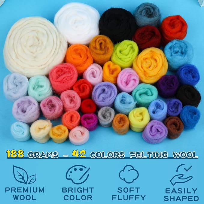 Fedmut Needle Felting Kits for Beginners Adult 12 Sea Animal Supplies - Image 4