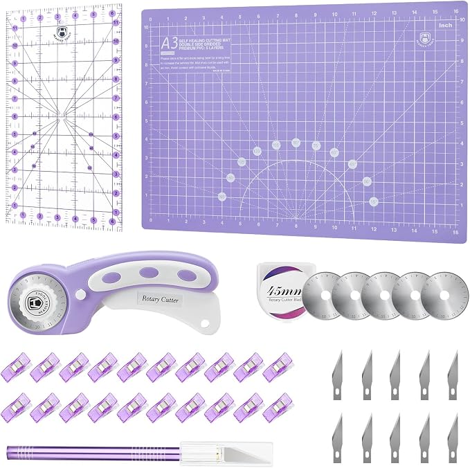Headley Tools Rotary Cutter Set - 45mm Fabric Cutter by HeadleyTools