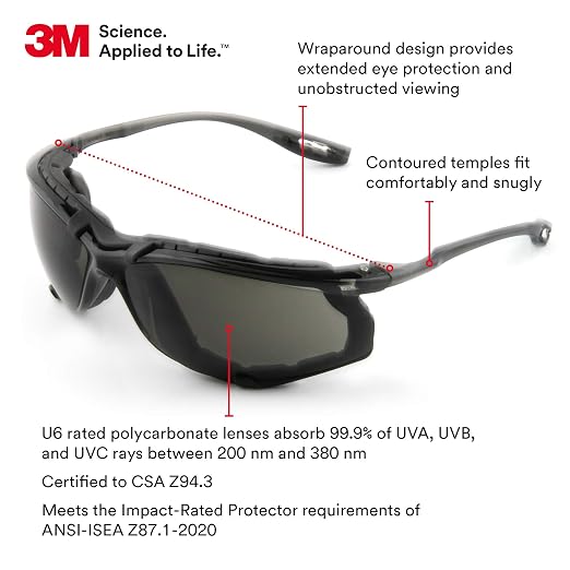 3M Safety Glasses, Virtua CCS, ANSI Z87, Corded Ear Plug Control System - Image 2