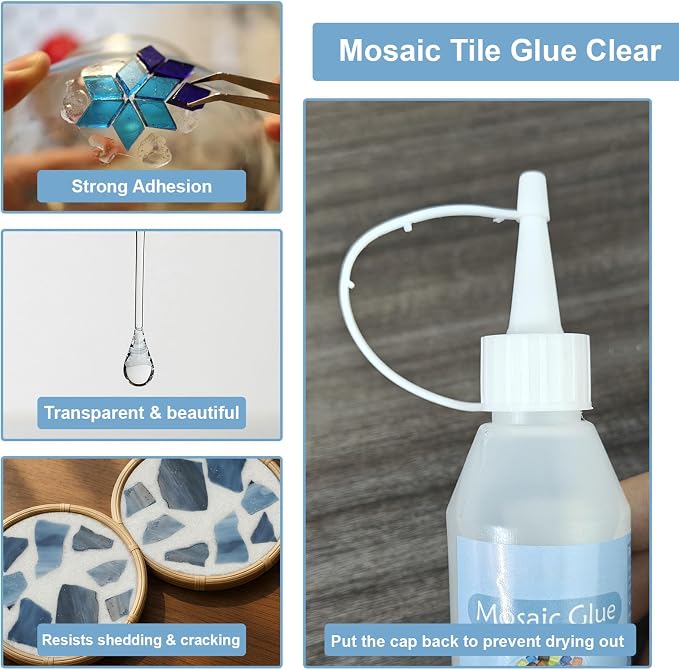 DINGSEN 4Pcs Mosaic Coaster Kit, - Image 4