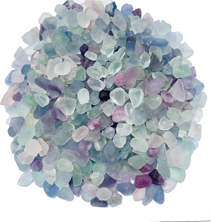 2 LB Small Crystals Rocks, Tumbled Chips Stone, Natural Quartz Crystals by KUKUBAGS