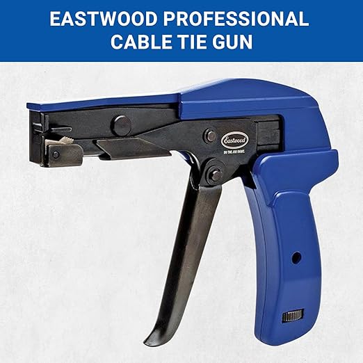 Eastwood Professional Cable Tie Gun Fastening and Cutting Tool Fastening Tool Die-Cast Steel Flush Cut Point Zip Tie Gun