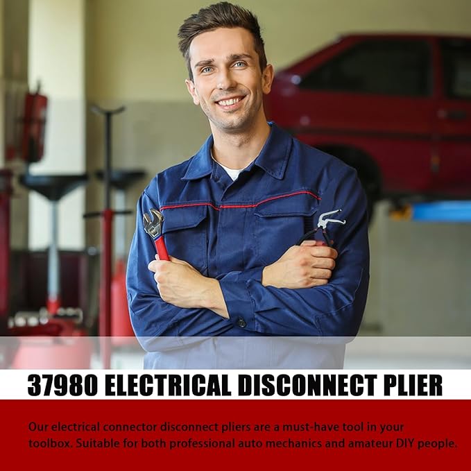 Upgraded Electrical Disconnect Pliers 37980,60 Degree,Automotive Electrical Tools，Electrical Connector Pliers for Cars,Easily Disconnect The Locking Push Tab Electrical Connector